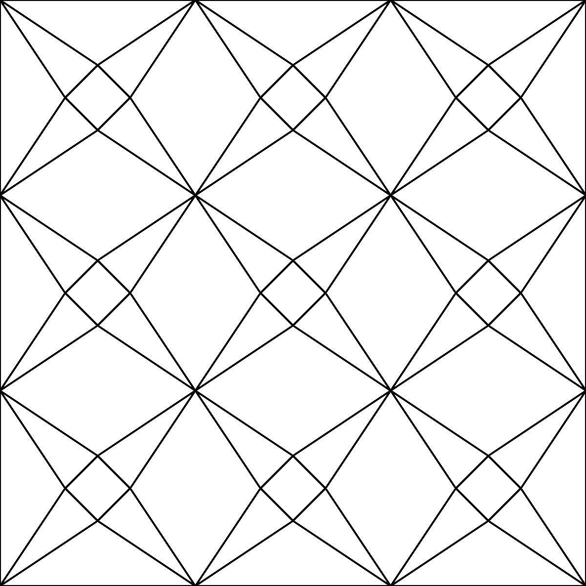 Pattern 178, Kaleidoscopic Patch barn quilt pattern thumbnail